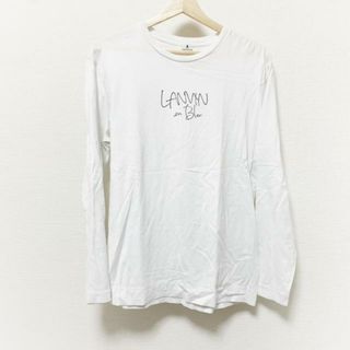 ランバンオンブルー(LANVIN en Bleu)のLANVIN en Bleu(ランバンオンブルー) 長袖Tシャツ サイズ48 XL メンズ 白×黒(Tシャツ/カットソー(七分/長袖))