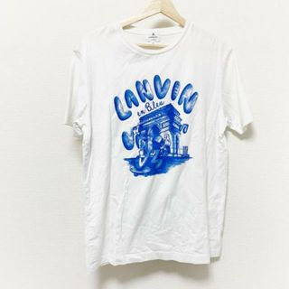 ランバンオンブルー(LANVIN en Bleu)のLANVIN en Bleu(ランバンオンブルー) 半袖Tシャツ サイズ50 メンズ美品  白×ブルー(Tシャツ/カットソー(半袖/袖なし))