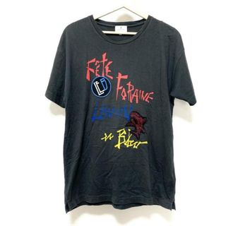 LANVIN en Bleu(ランバンオンブルー) 半袖Tシャツ サイズ48 XL メンズ 黒×レッド×マルチ