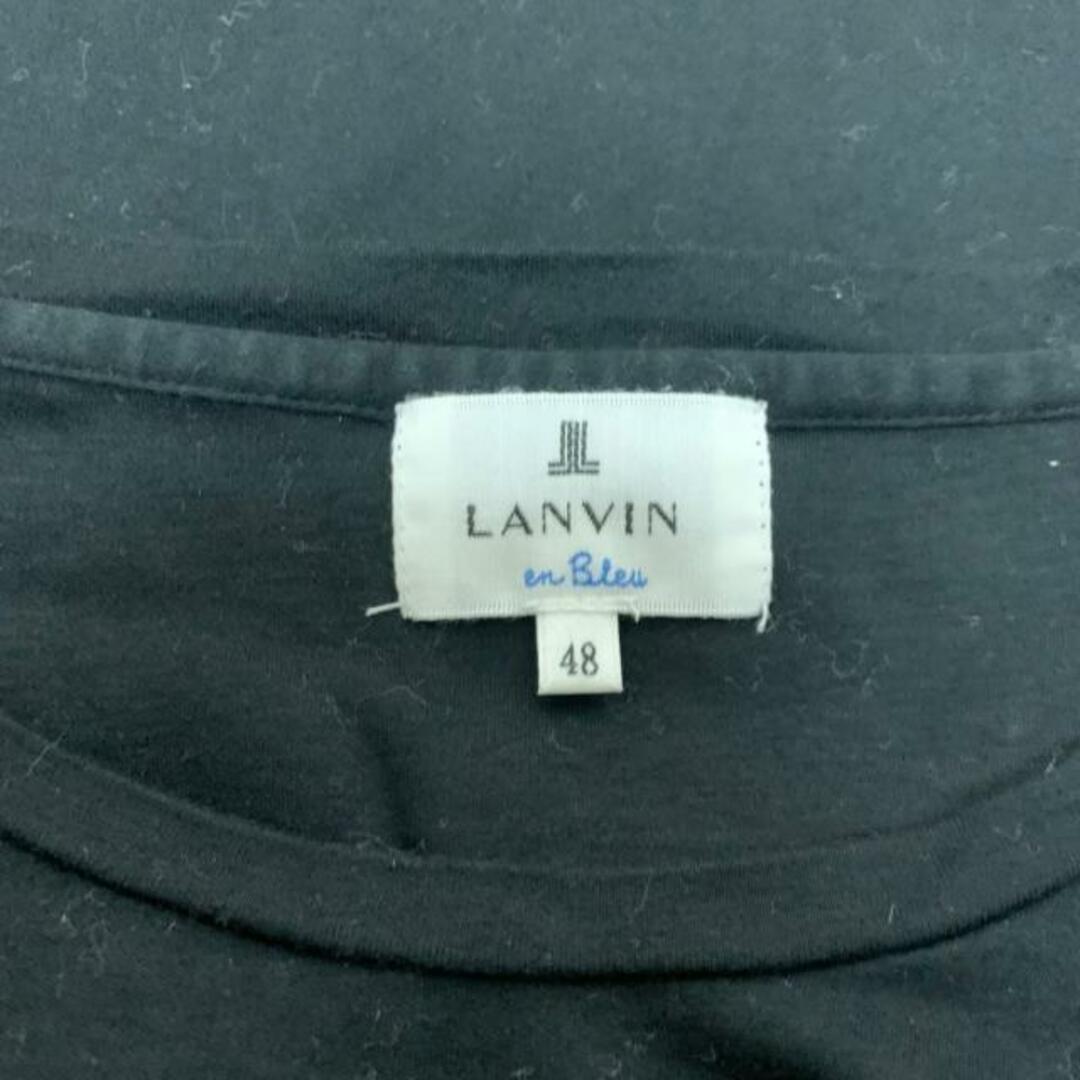 LANVIN en Bleu(ランバンオンブルー)のLANVIN en Bleu(ランバンオンブルー) 半袖Tシャツ サイズ48 XL メンズ美品  黒×白×マルチ メンズのトップス(Tシャツ/カットソー(半袖/袖なし))の商品写真