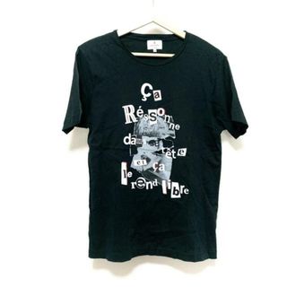 LANVIN en Bleu(ランバンオンブルー) 半袖Tシャツ サイズ48 XL メンズ美品  黒×白×マルチ