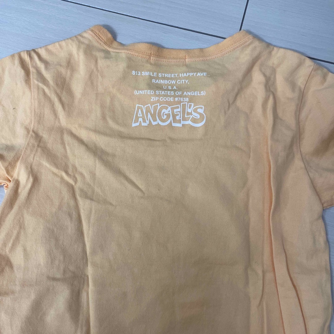 NARUMIYA(ナルミヤ)の【ANGEL BLUE】半袖Tシャツ　140 オレンジ キッズ/ベビー/マタニティのキッズ服女の子用(90cm~)(Tシャツ/カットソー)の商品写真