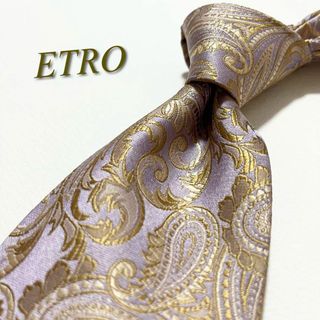 エトロ(ETRO)の激レア★【美品】 エトロ ネクタイ ペイズリー柄 ジャカード織 イタリア製 光沢(ネクタイ)