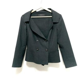 フォクシー(FOXEY)のFOXEY(フォクシー) ジャケット サイズ42 L レディース美品  - ダークグレー 長袖/春/秋(その他)