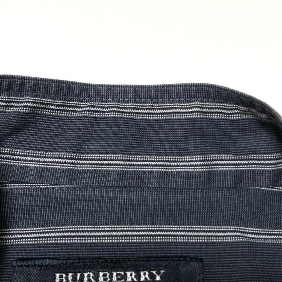 Burberry LONDON(バーバリーロンドン) 長袖シャツ サイズL メンズ - ダークグレー×白×黒 ストライプ メンズのトップス(シャツ)の商品写真