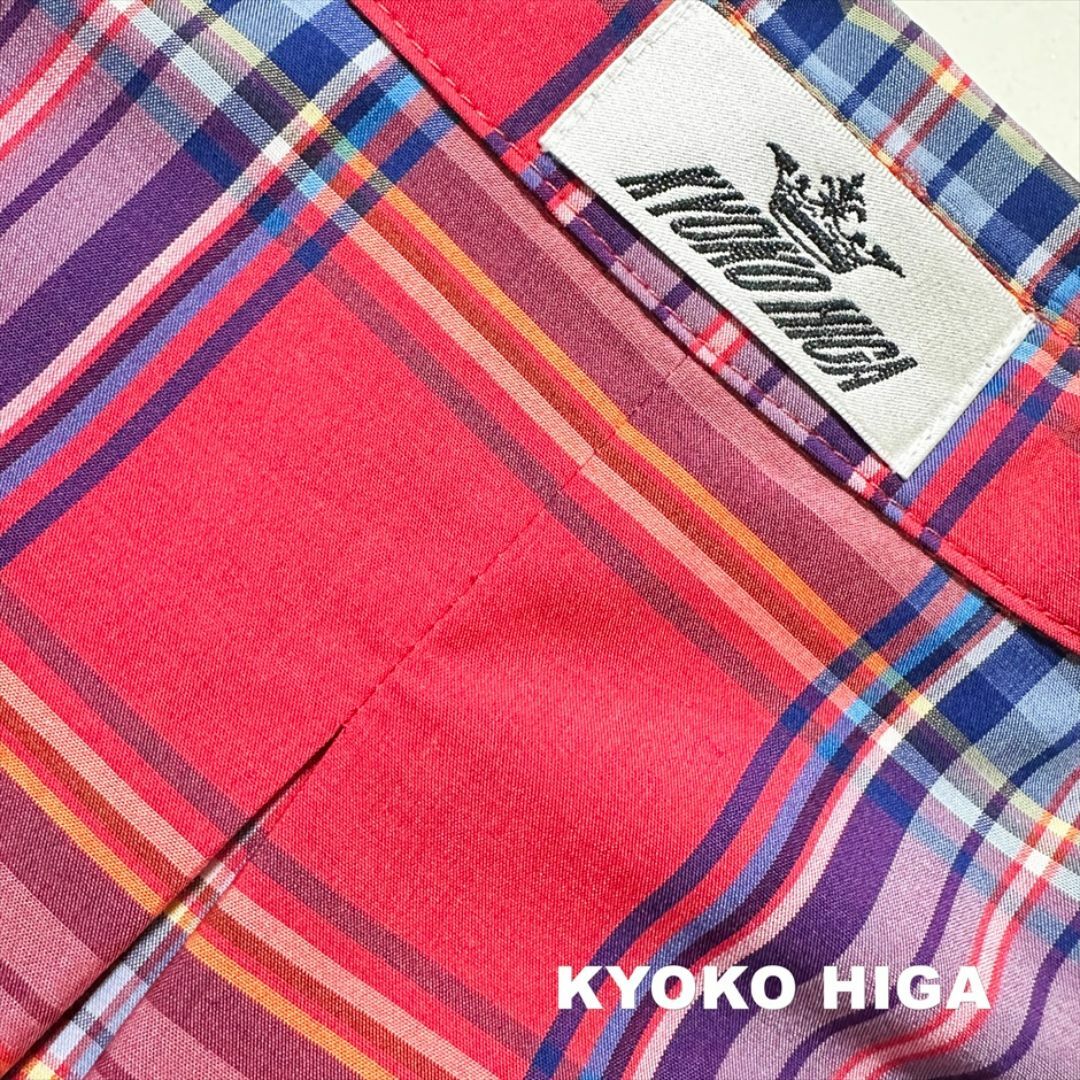 KYOKO HIGA(キョウコヒガ)の【KYOKO HIGA】タータンチェック切替 立体裁断 ビックシャツ レディースのトップス(シャツ/ブラウス(長袖/七分))の商品写真