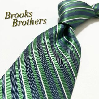 ブルックスブラザース(Brooks Brothers)の【美品】ブルックスブラザーズ ネクタイ リバースストライプ柄 シルク アメリカ製(ネクタイ)