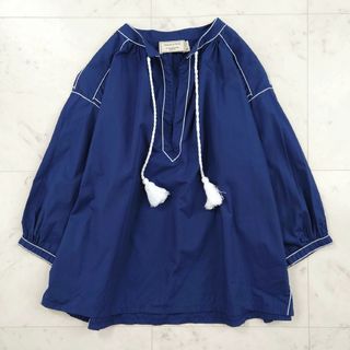 メゾンキツネ(MAISON KITSUNE')の美品♪メゾンキツネ MAISON KITSUNE ブラウス ネック紐 キーネック(シャツ/ブラウス(長袖/七分))