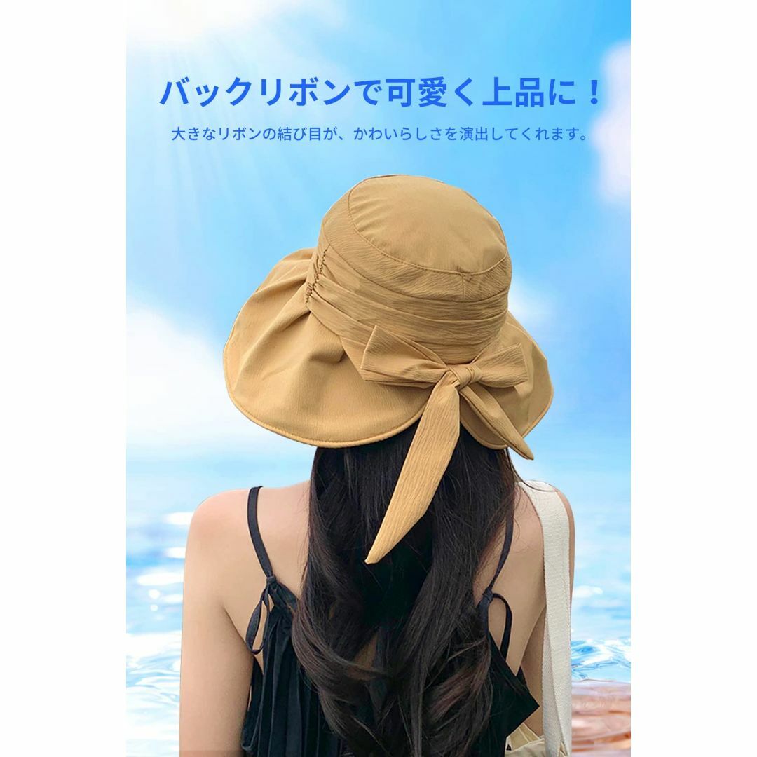 【色:ブラック】[Gokamoi] UVカット 帽子 レディース ハット レディ レディースのファッション小物(その他)の商品写真
