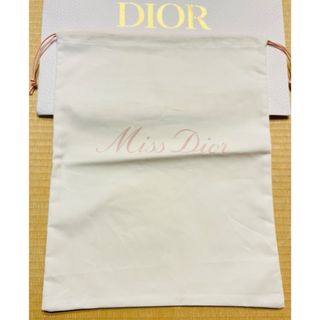 新品未使用　2024 伊勢丹限定 MISS DIOR ピンク千鳥柄 巾着　ポーチ(ポーチ)