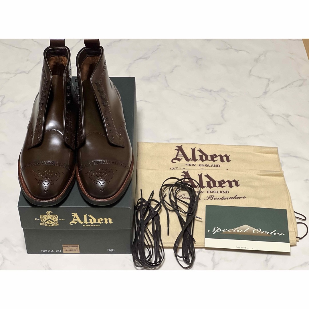 Alden(オールデン)の【新品☆希少】8.5D オールデン シガー コードバン レアカラー メンズの靴/シューズ(ブーツ)の商品写真