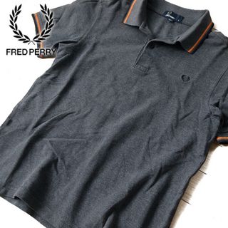 フレッドペリー(FRED PERRY)の美品 S フレッドペリー メンズ 半袖ポロシャツ グレー(ポロシャツ)