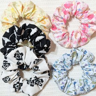 BK5個セットシュシュハンドメイド(ヘアアクセサリー)