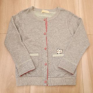 franche lippee - 687【130】フランシュリッペ　ラチペット　長袖 カーディガン　グレー　ネコ