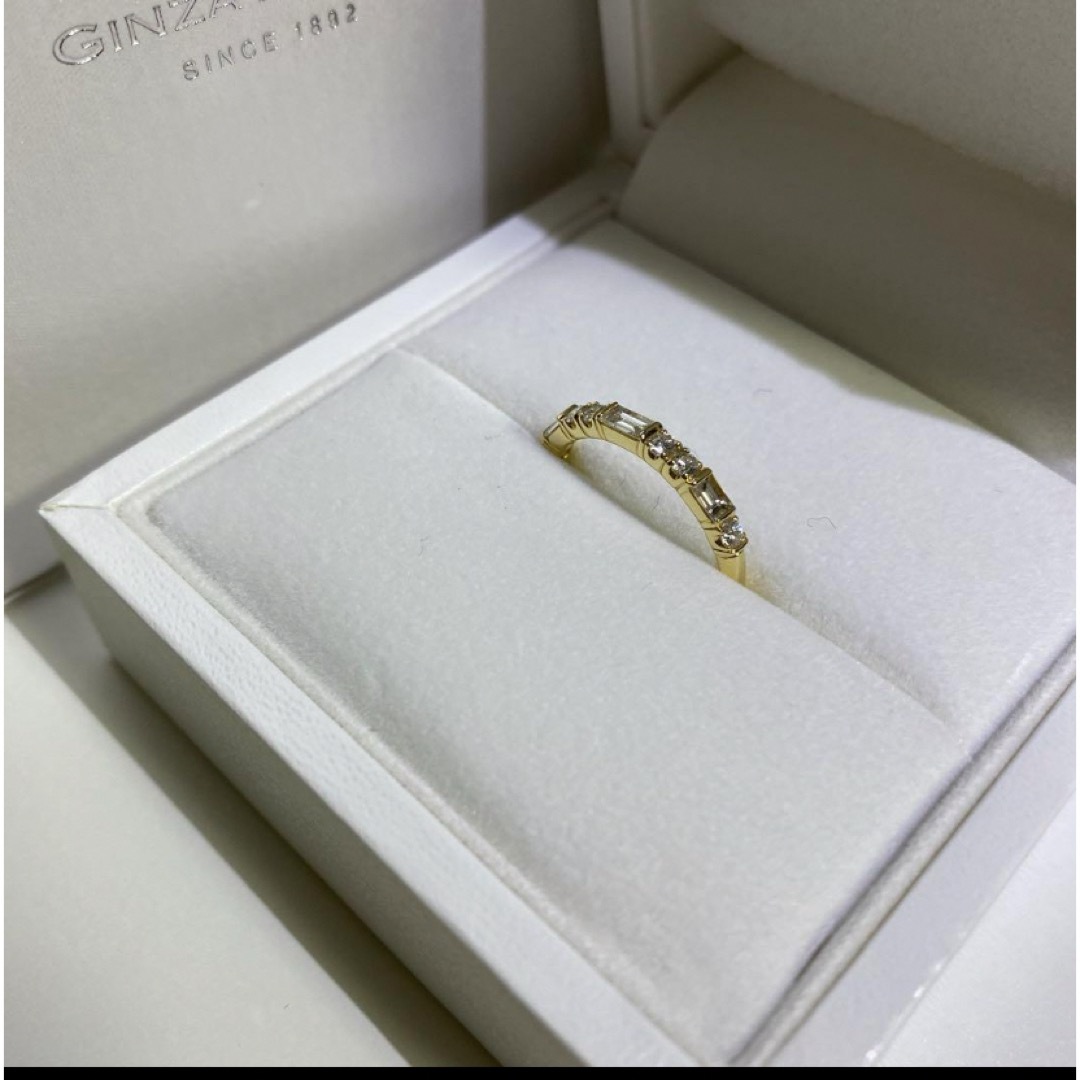 GINZA TANAKA K18 YG ダイヤモンド ハーフエタニティリング レディースのアクセサリー(リング(指輪))の商品写真