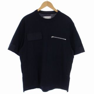 サカイ(sacai)のsacai 21SS POCKET TEE Tシャツ カットソー 半袖 S 紺(Tシャツ/カットソー(半袖/袖なし))