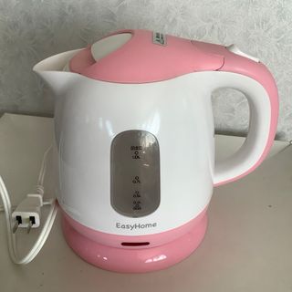 コンパクトケトル　Easy Home  電気湯沸器　1.0L  ピンク(電気ケトル)