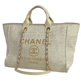 シャネル(CHANEL)のシャネル ドーヴィル チェーン トートバッグ GM レディース 【中古】(トートバッグ)