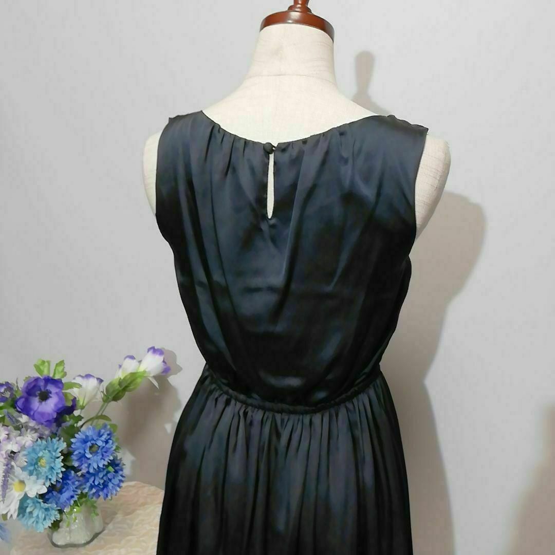 アサクラ　極上美品　ドレス　ワンピース　パーティー　ネイビー色系　Мサイズ レディースのフォーマル/ドレス(ナイトドレス)の商品写真