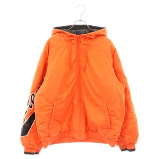 シュプリーム(Supreme)のSUPREME シュプリーム 18SS Sleeve Script Sideline Jacket スリーブスクリプトサイドラインジャケット 中綿入りフーデッドブルゾン オレンジ(ブルゾン)