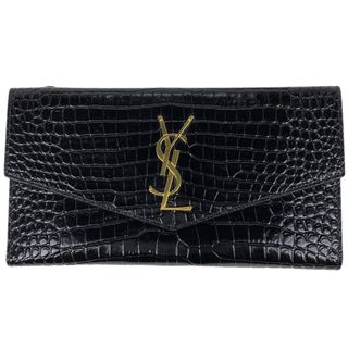 Saint Laurent - イヴ・サンローラン ロゴ 長財布 レディース 【中古】