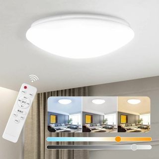 シーリングライト 高輝度LED 4.5畳対応 薄型 天井照明 35W 調色/調光(天井照明)