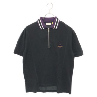 モンクレール(MONCLER)のMONCLER モンクレール 19AW×Palm Angels MAGLIA POLO MANICA CORTA パームエンジェル ワンポイント メタルロゴ半袖ポロシャツ ブラック E209L8300080(ポロシャツ)