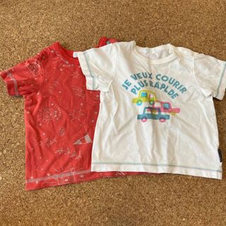 コンビミニ(Combi mini)のコンビミニ　接触冷感　Tシャツ　80サイズ　2枚セット(Tシャツ/カットソー)