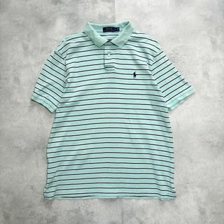 ポロラルフローレン(POLO RALPH LAUREN)のPolo by Ralph Lauren 刺繍ロゴ　ボーダー　ポロシャツ　古着(ポロシャツ)