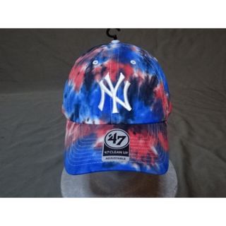 47 Brand - 【47BRAND】 MLB ニューヨーク ヤンキース 染め柄 ロゴ刺繍入りCap