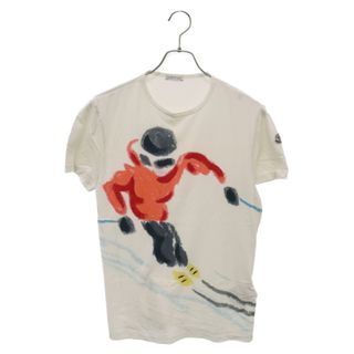 モンクレール(MONCLER)のMONCLER モンクレール 16AW MAGLIA T-SHIRT プリント クルーネック カットソー 半袖Tシャツ ホワイト B10968036050 83911(Tシャツ/カットソー(半袖/袖なし))