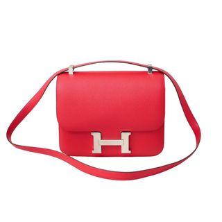 エルメス(Hermes)の極美品 HERMES エルメス ショルダーバッグ コンスタンス 24 ローズエクストリーム シルバー金具 エプソン C刻印 中古 62984(ハンドバッグ)