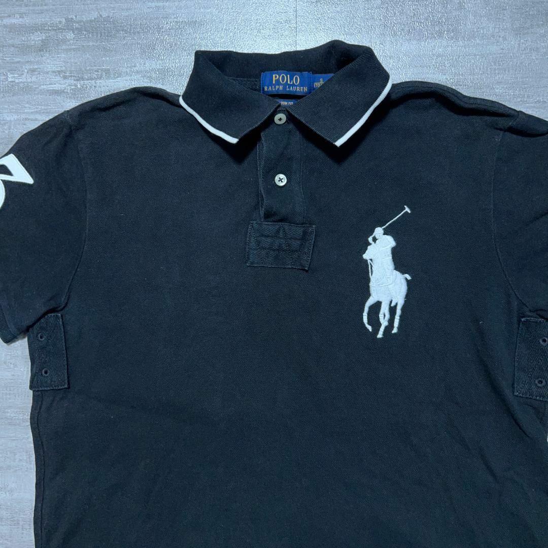 POLO RALPH LAUREN(ポロラルフローレン)のポロラルフローレン ビッグポニー 鹿の子ポロシャツ 黒 S ブラック メンズのトップス(ポロシャツ)の商品写真