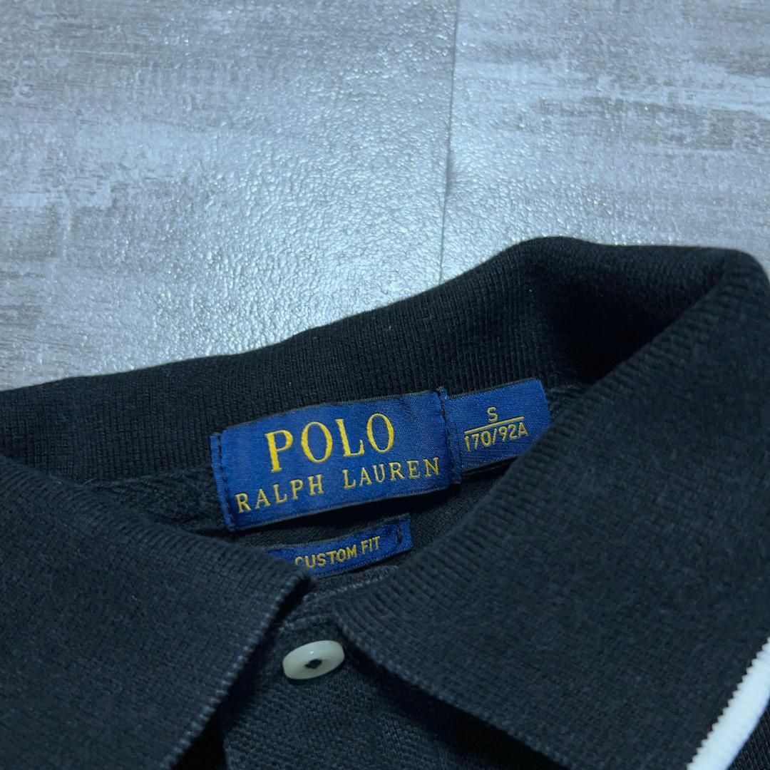 POLO RALPH LAUREN(ポロラルフローレン)のポロラルフローレン ビッグポニー 鹿の子ポロシャツ 黒 S ブラック メンズのトップス(ポロシャツ)の商品写真