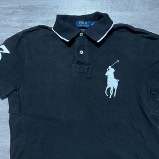 ポロラルフローレン(POLO RALPH LAUREN)のポロラルフローレン ビッグポニー 鹿の子ポロシャツ 黒 S ブラック(ポロシャツ)