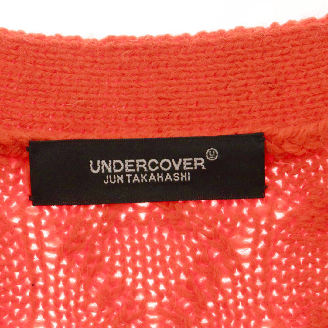 UNDERCOVER(アンダーカバー)のUNDERCOVER アンダーカバー 22AW NEON CABLE KNIT CARDIGAN ネオン ケーブル ニット カーディガン オレンジ UC2B4904 メンズのトップス(カーディガン)の商品写真