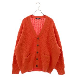 アンダーカバー(UNDERCOVER)のUNDERCOVER アンダーカバー 22AW NEON CABLE KNIT CARDIGAN ネオン ケーブル ニット カーディガン オレンジ UC2B4904(カーディガン)