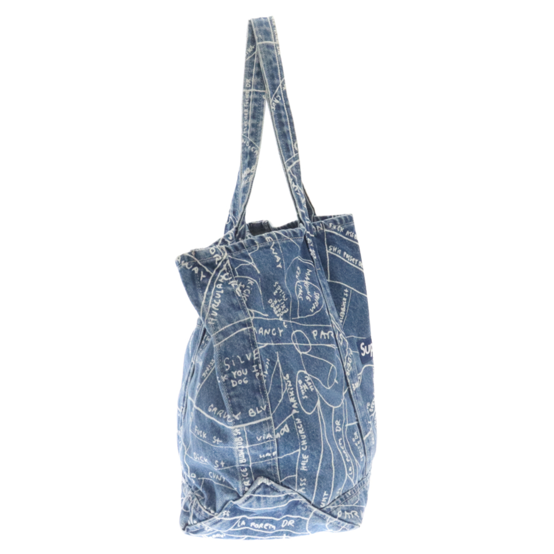 SUPREME シュプリーム 19SS Gonz Map Denim Tote Bag ゴンズマップデニムトートバッグ ブルー