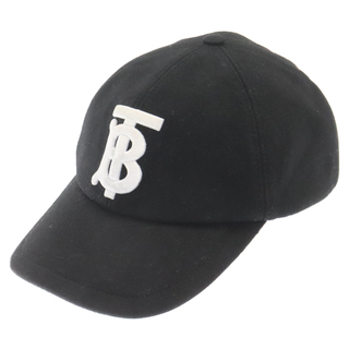 バーバリー(BURBERRY)のBURBERRY バーバリー TBロゴ刺繍ベースボールキャップ 帽子 ブラック 8038141(キャップ)