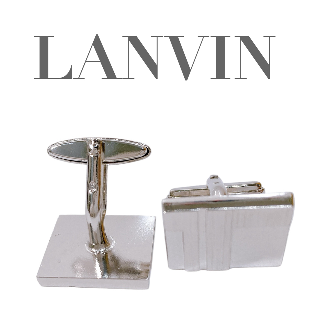 美品】LANVIN ランバン カフス カフリンクス シルバー 人気 美品】LANVIN ランバン カフス カフリンクス シルバー 人気