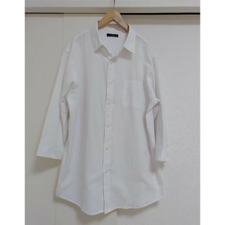 シャツ　ロングシャツ　ブラウス　カーディガン　ホワイト　白　トップス　七分丈