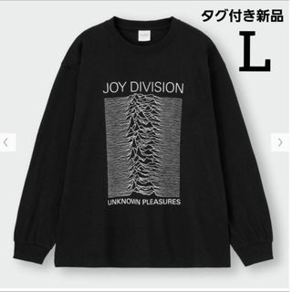 ジーユー(GU)の新品　Joy Division　Tシャツ　カットソー　ブラック　黒　GU　L(Tシャツ/カットソー(七分/長袖))