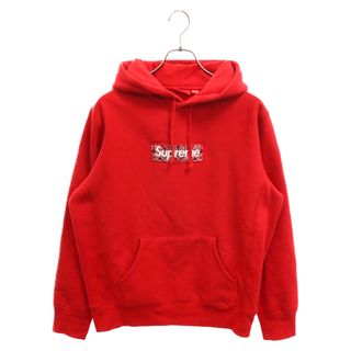 シュプリーム(Supreme)のSUPREME シュプリーム 19AW Bandana Box Logo Hooded Sweatshirt バンダナボックスロゴプルオーバーパーカー レッド(パーカー)