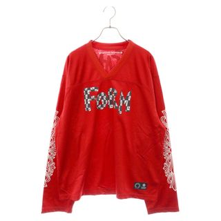 クロムハーツ(Chrome Hearts)のCHROME HEARTS クロムハーツ ×MATTY BOY MESH WARM UP JERSEY マッティボーイ CHロゴプリント メッシュ長袖カットソー レッド(Tシャツ/カットソー(七分/長袖))