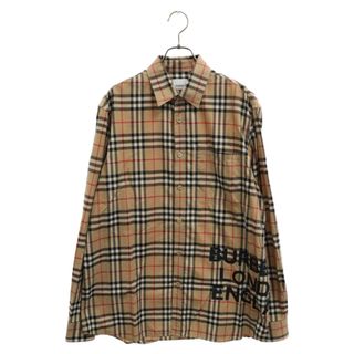 BURBERRY - BURBERRY バーバリー Logo Print Check Shirt ロゴプリント チェック シャツ 8017567 ベージュ