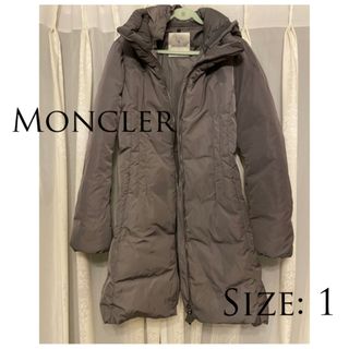 モンクレール(MONCLER)の【美品】Moncler ロングダウンコートRENNE グレー(ダウンコート)