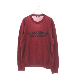 シュプリーム(Supreme)のSUPREME シュプリーム 16AW×UNDERCOVER Generation Fuck You Sweater SK2FW16 アンダーカバー フロントプリントクルーネックニットセーター バーガンディ(ニット/セーター)