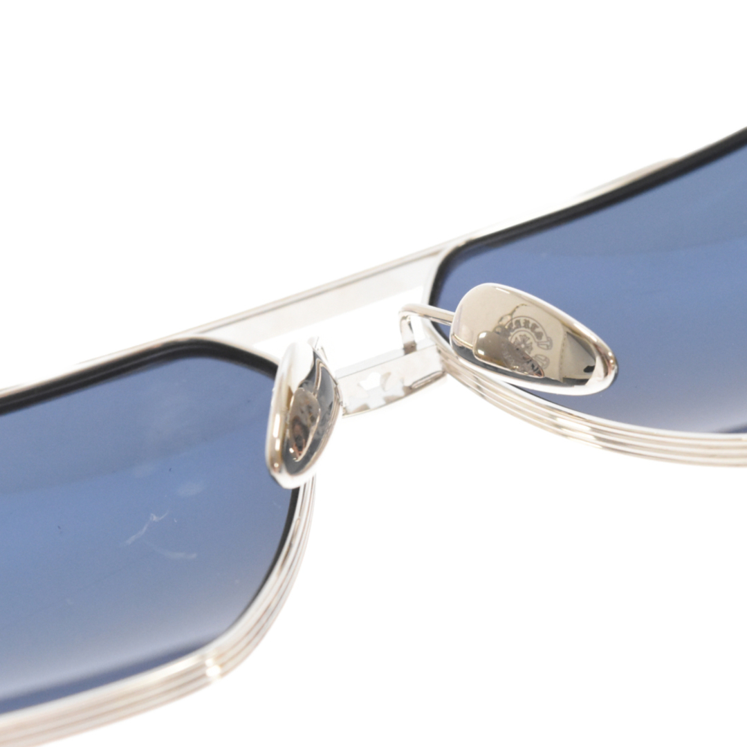 Chrome Hearts(クロムハーツ)のCHROME HEARTS クロムハーツ RIPPING クロステンプルダブルブリッジサングラス 眼鏡 アイウェア シルバー メンズのファッション小物(サングラス/メガネ)の商品写真