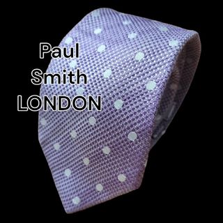 【Paul Smith LONDON】ライトパープル系　ドット柄　イタリア製(ネクタイ)