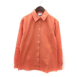 ローラアシュレイ(LAURA ASHLEY)のローラアシュレイ シャツ オーバーサイズ 長袖 S オレンジ(シャツ/ブラウス(長袖/七分))